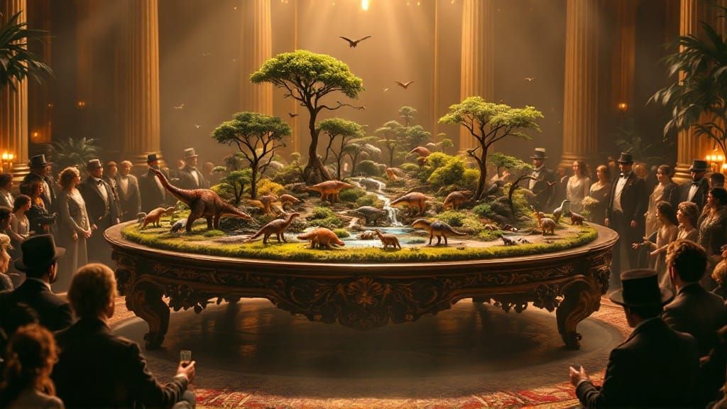 Epic Prehistoric Exhibition in a Grand Victorian Setting