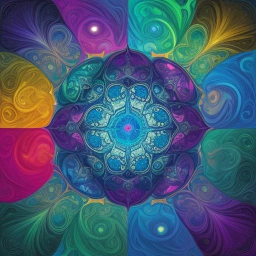 Surreal Alien Portrait in Dreamlike Psychedelic Style