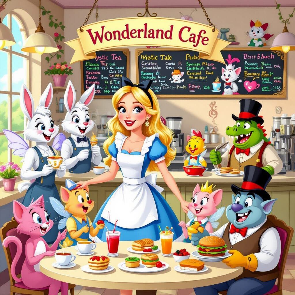Whimsical Wonderland Cafe With Mythical Staff