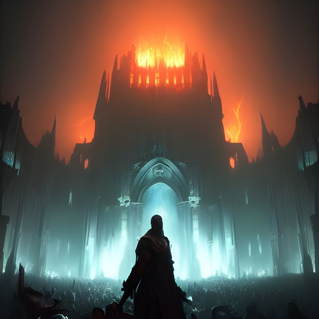 Demonic Ruler in Hell: Dark Fantasy Concept Art