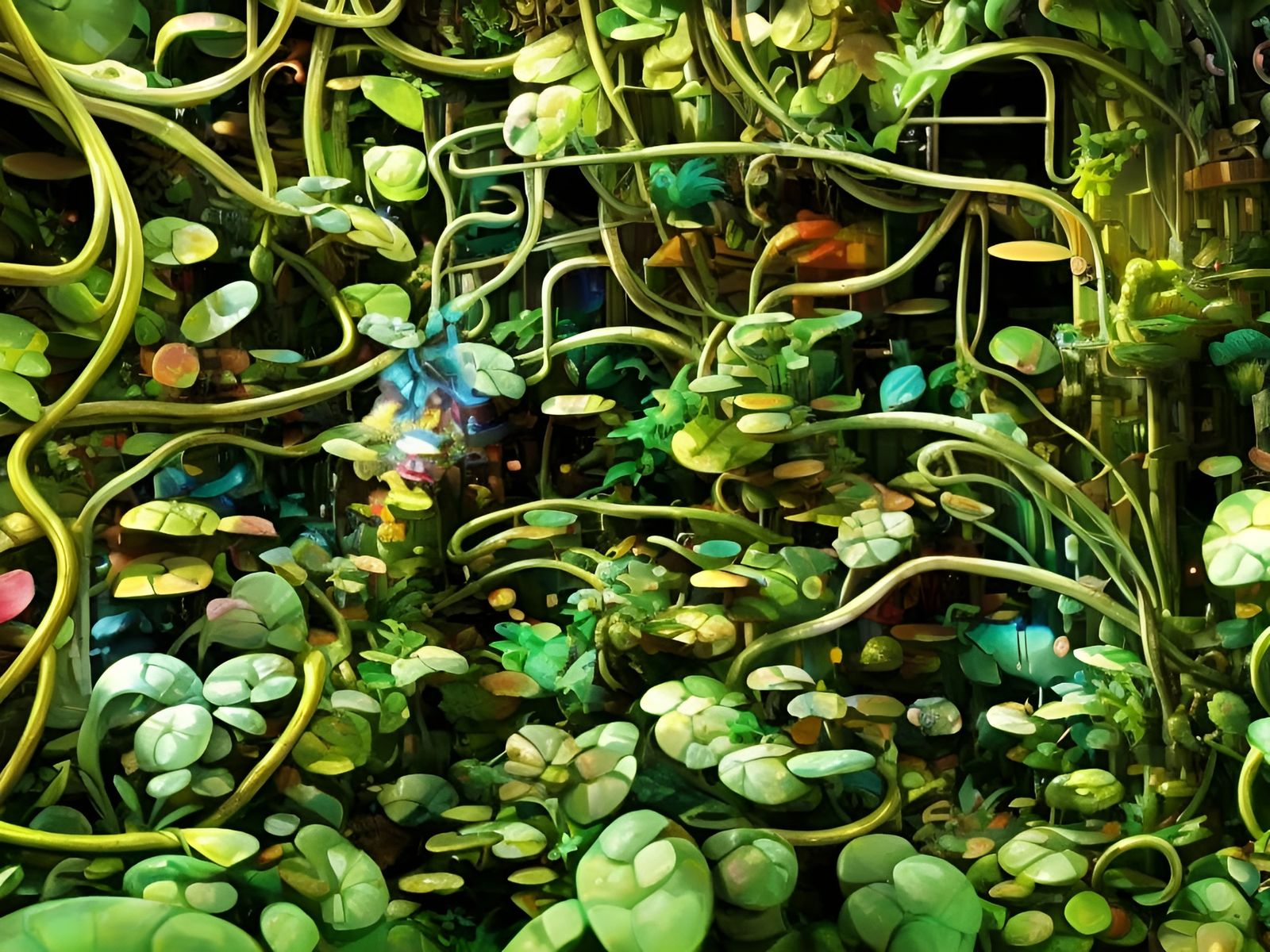 Abstract jungle graffiti psy-art 23mar23