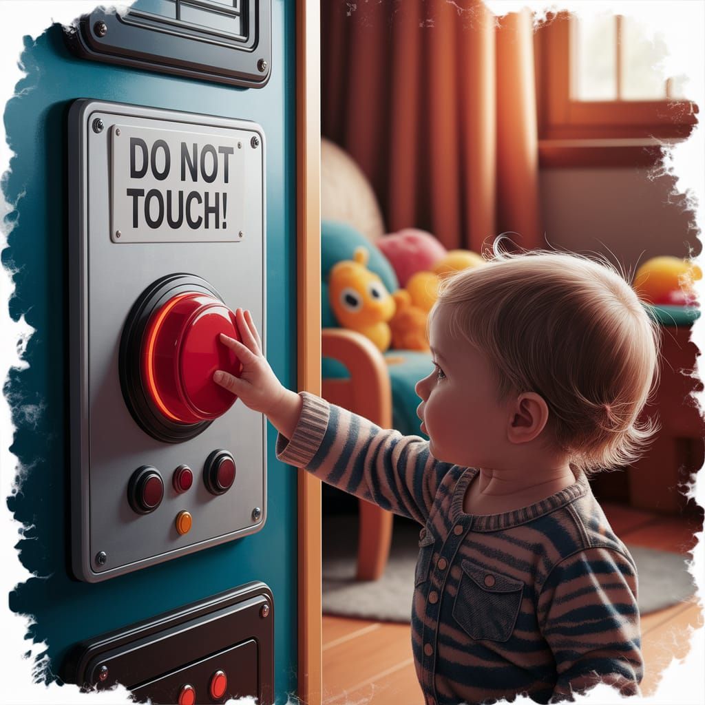 Toddler Tempts Fate with Warning Sign as a Parent's Worst Ni...