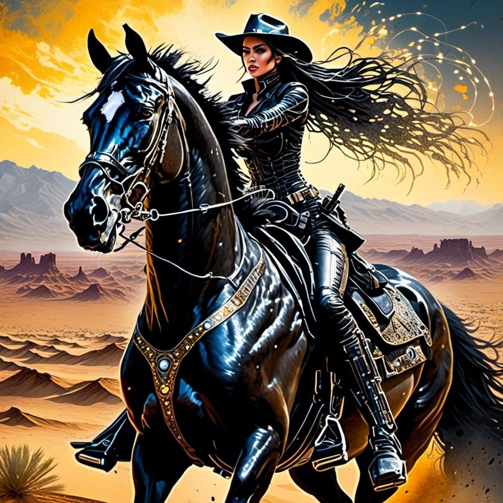 <lora:Gorgeous AI Girls:1.0> Outlaw Middle-Eastern descent  ...