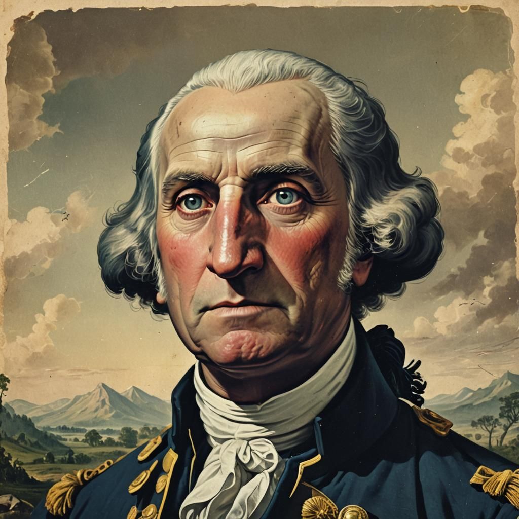 George Washington with Googly Eyes: Cinematic Portrait