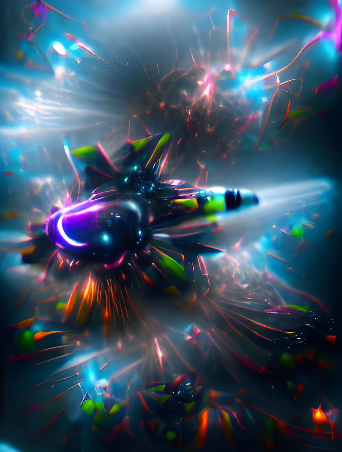 Quantum Torpedo Detonation in Hyperspace: Fluid Simulation