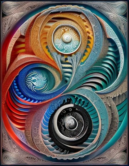 Ocean and Desert Yin Yang Mandala