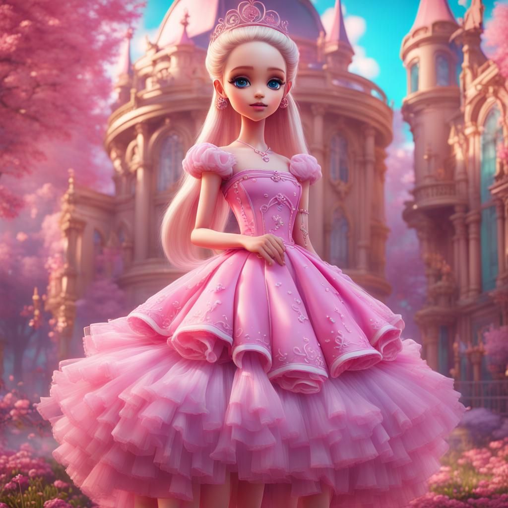 Boy Dolled Up in Kawaii Barbie Princess Fashion