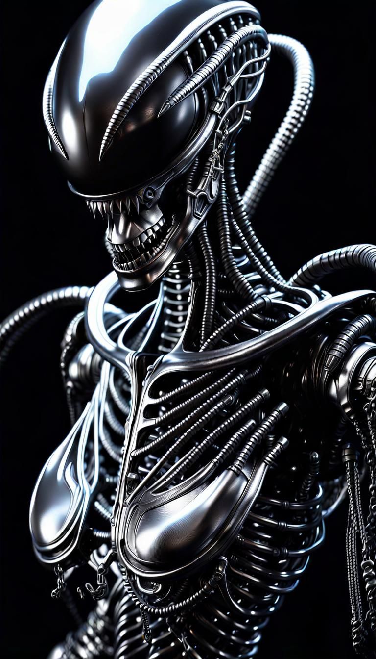 Biomechanical Robot Close-Up Concept Art