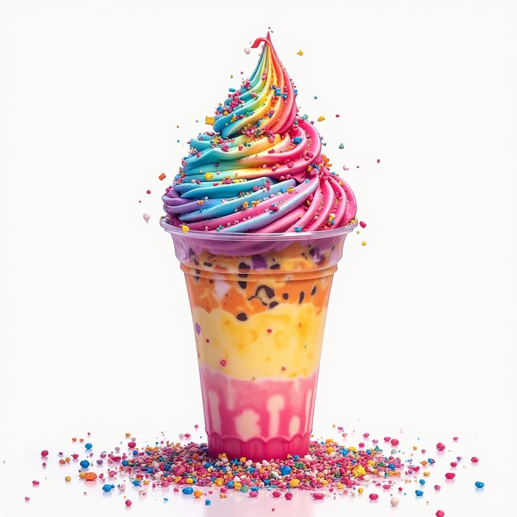 Colorful Froyo Pop Art in Whimsical Style