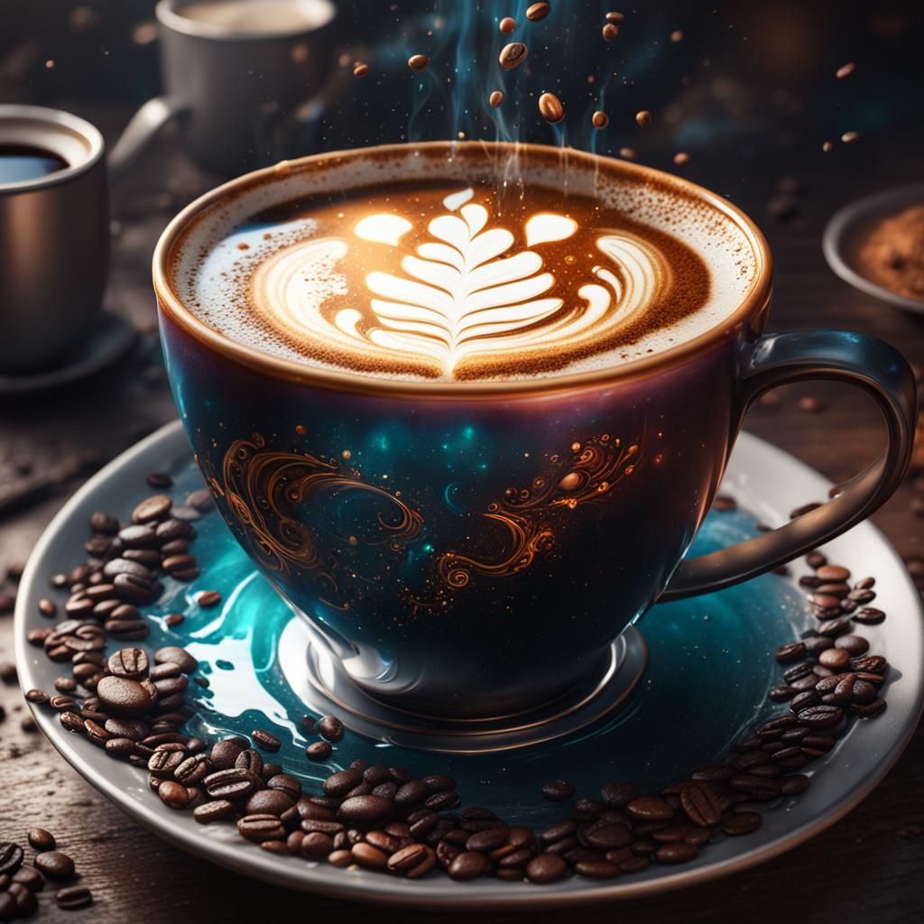 Fantastical Supernova in Coffee Cup Concept Art