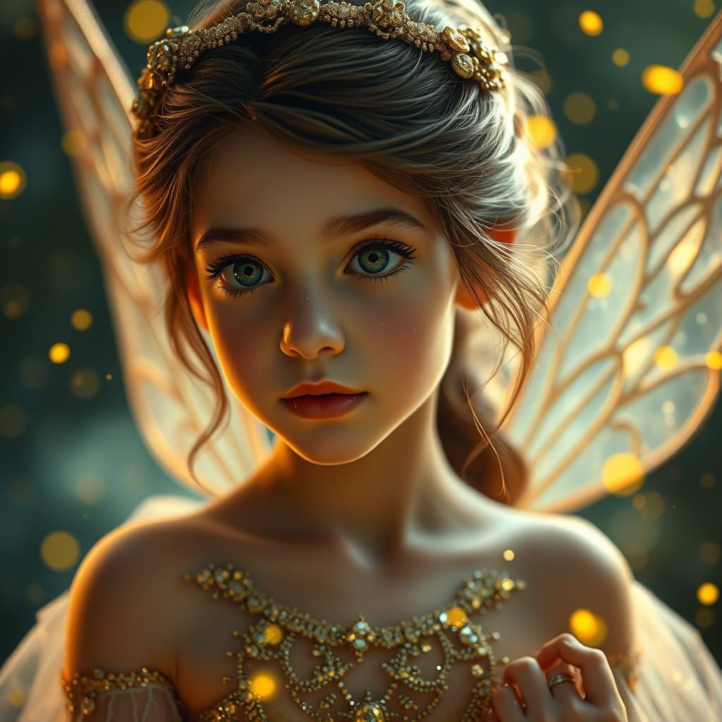 A child wearing a fairy costume,
