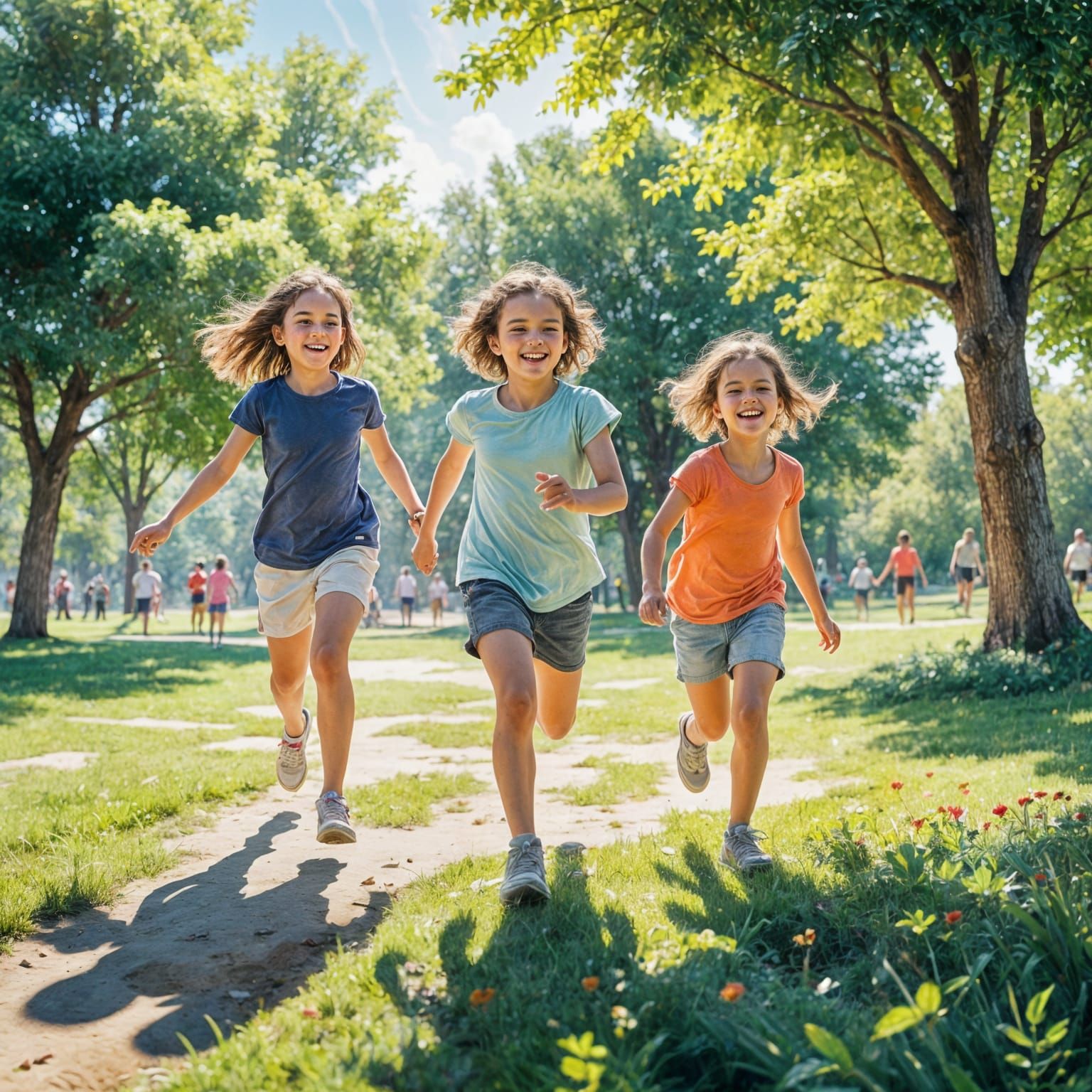 Kids having fun in the park...