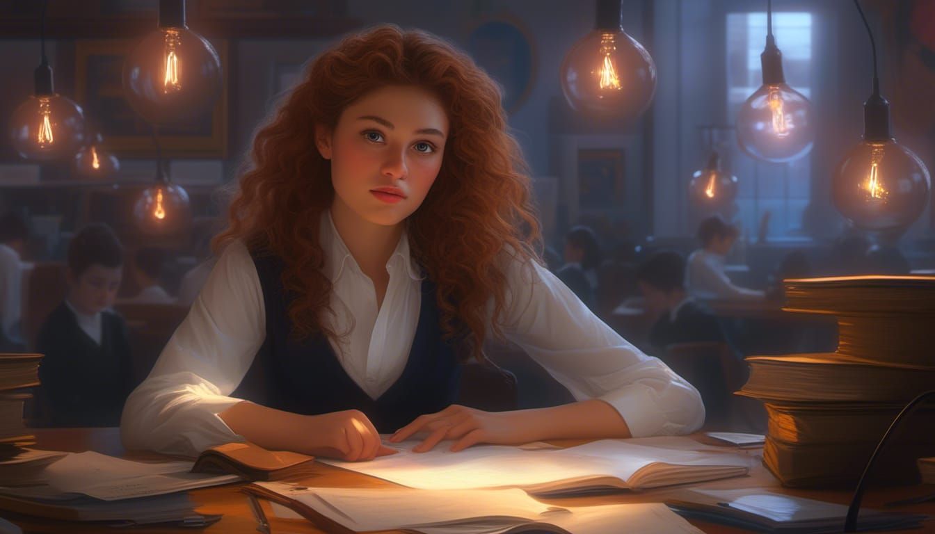 Woke Teacher Portrait in Hyperdetailed Concept Art Style