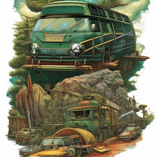 Abandoned Retropunk WV Westfalia in Insane Detail