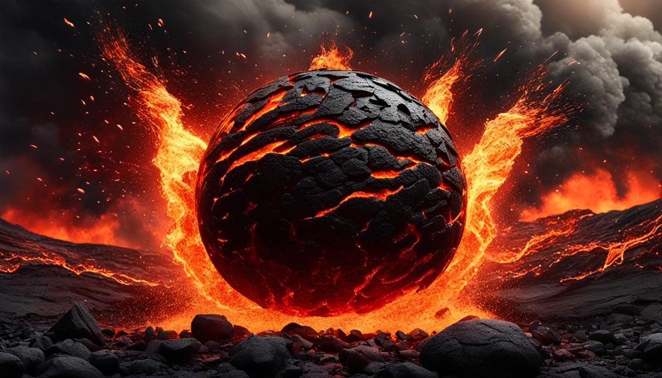 Lava Sphere Dark Fantasy Concept Art