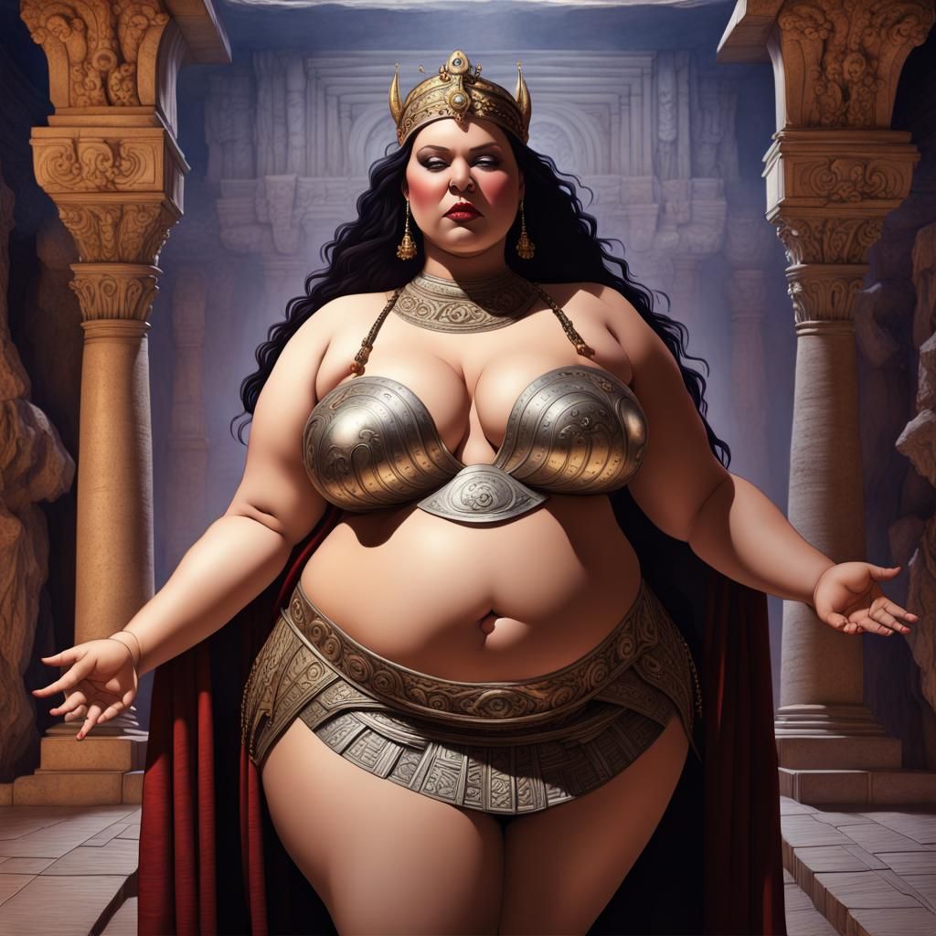 Temple Priestess: A Matte Painting of a Goddess