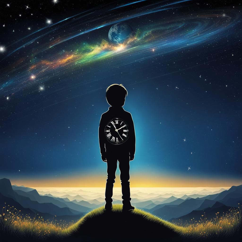 Abstract Time Illustration in a Revolving Universe