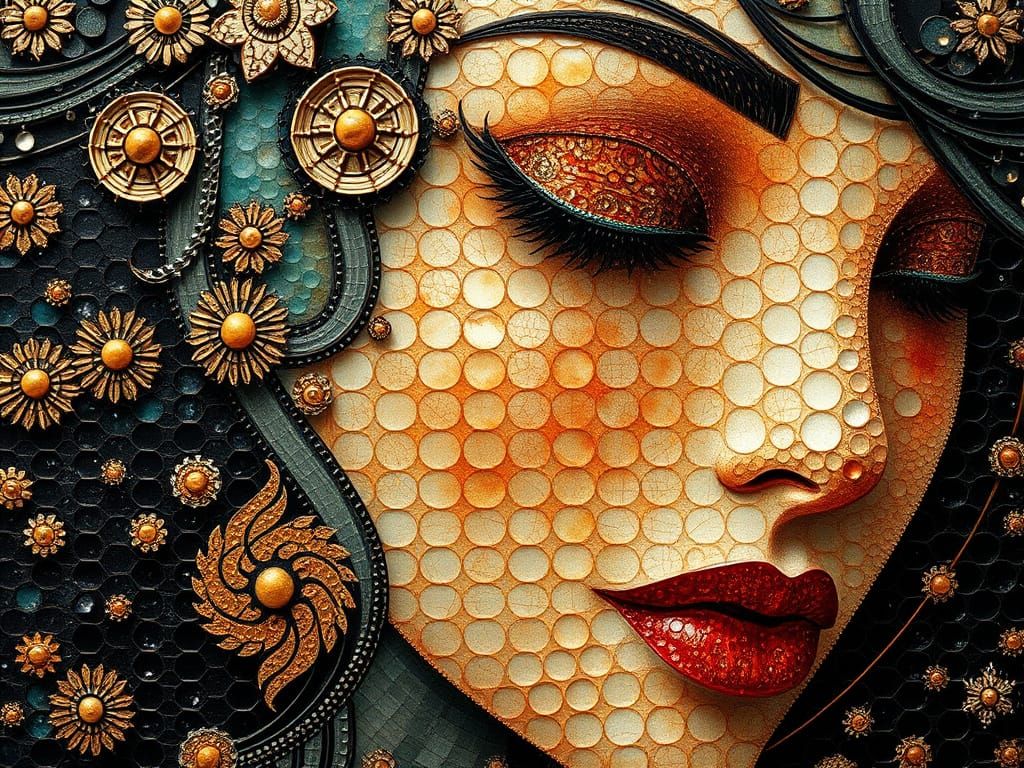 Dreamlike Abstract Portrait of a Woman