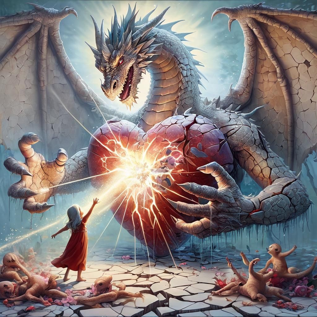 A dragon that disliked all humans until he met the little gi...