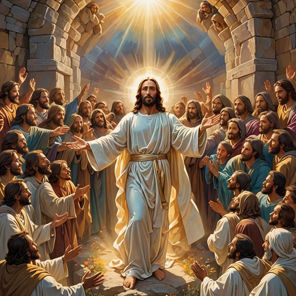 Jesus' Glorious Resurrection: A Fantasy Concept Art