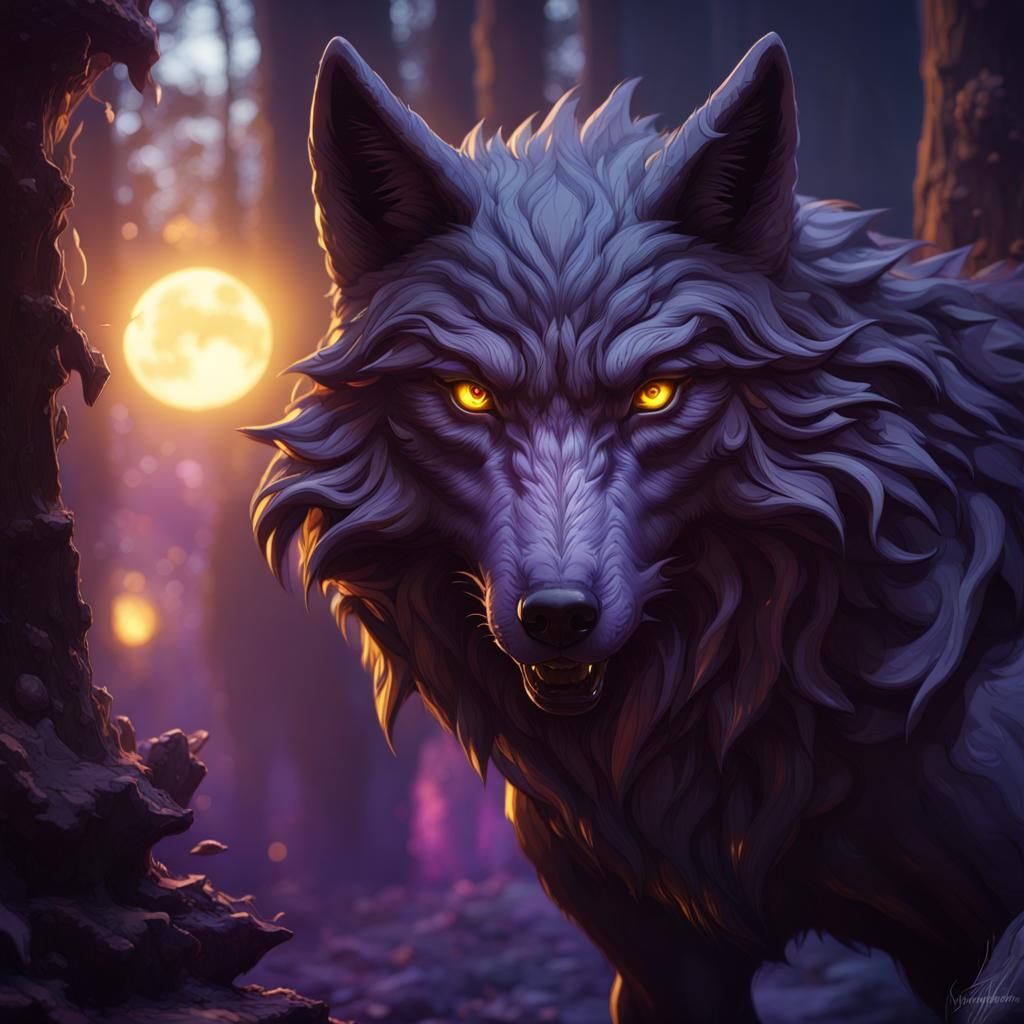 Wolves' Eyes in the Dark: Dark Fantasy Art