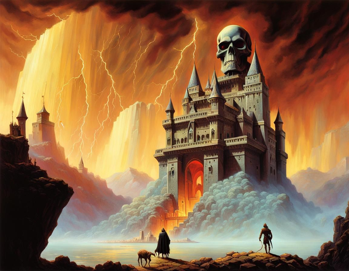 Skeletor's Castle Grayskull in Macabre Fantasy Art