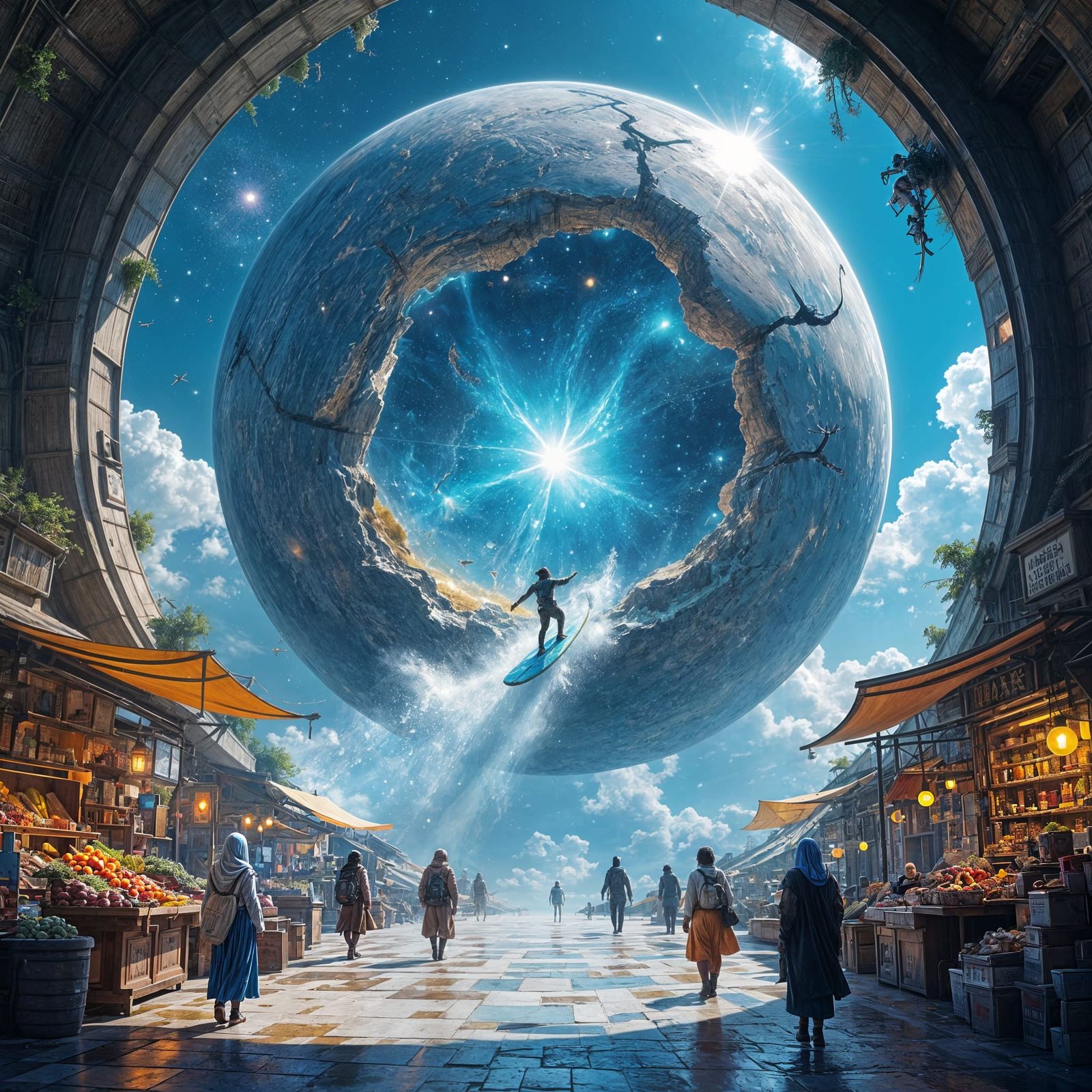 Cosmic Surfer Arrives at Intergalactic Marketplace