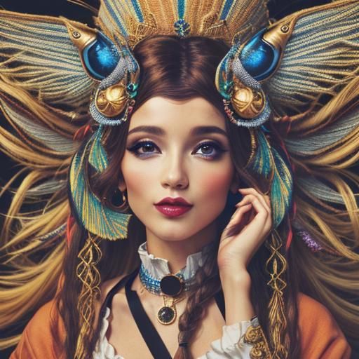 Hyperrealistic Black and Colorful Surrealism in 3D