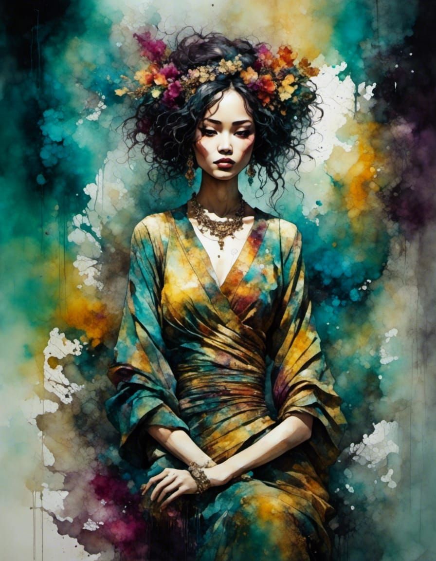 <lora:Inkwell:1.0> <lora:Character X:1.0>