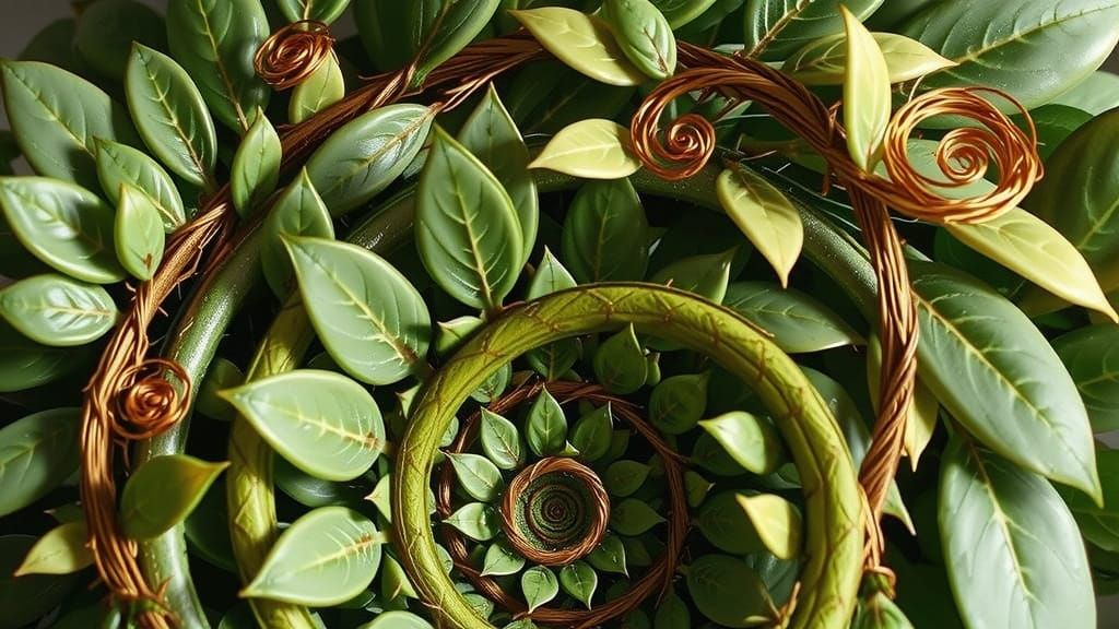 Botanical Geometry with Golden Ratio Spirals