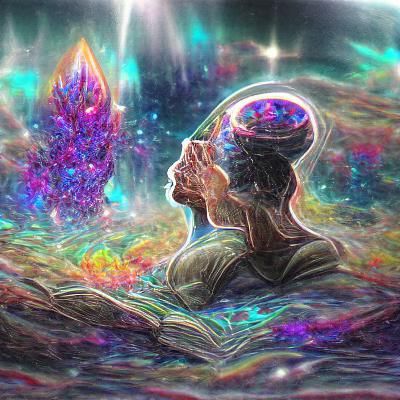 Cosmic Counseling of the Mind in Astral Illustration