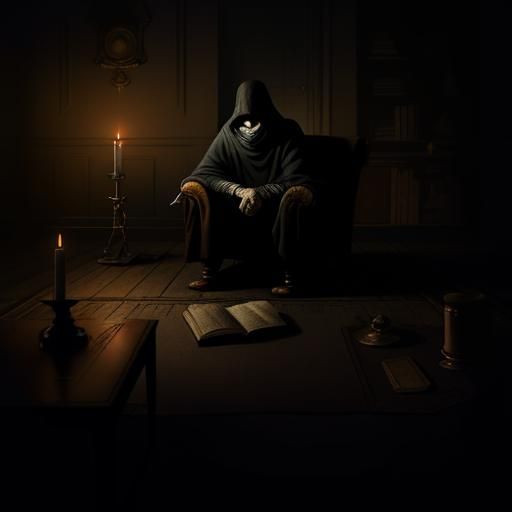 Darkness and Mystery fills the room