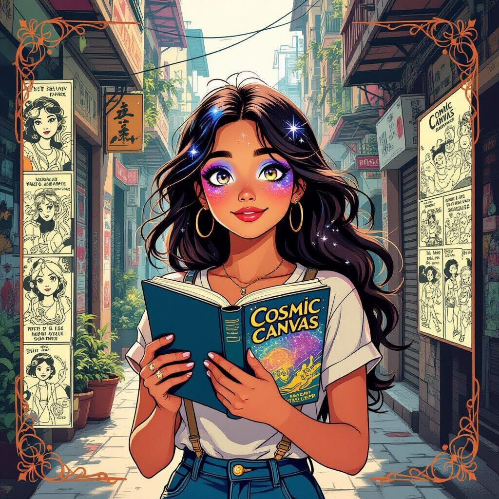 Art Nouveau Artist Sanja in Mumbai Alley