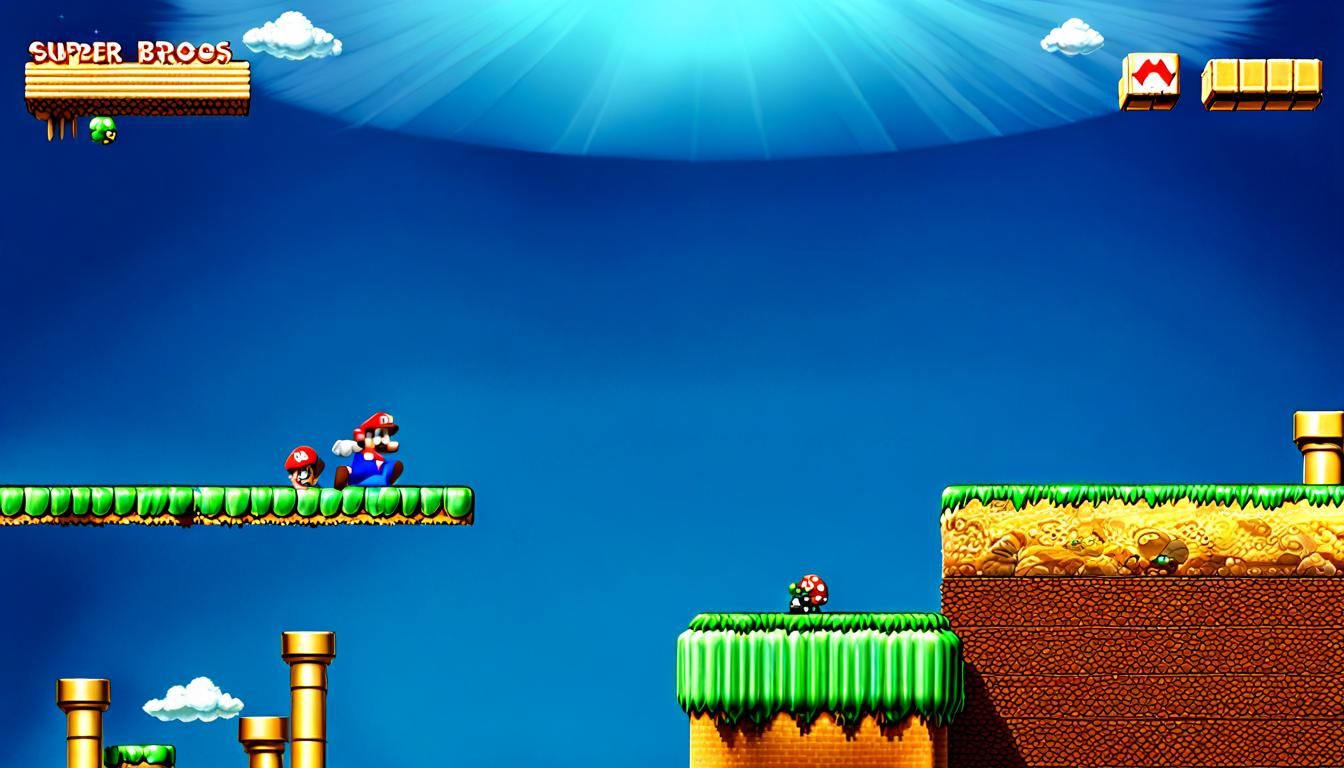 Super Mario Bros in 8-bit Style