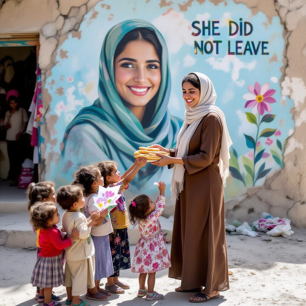 Yasmina in Gaza: A Photo-Realistic Scene of Kindness