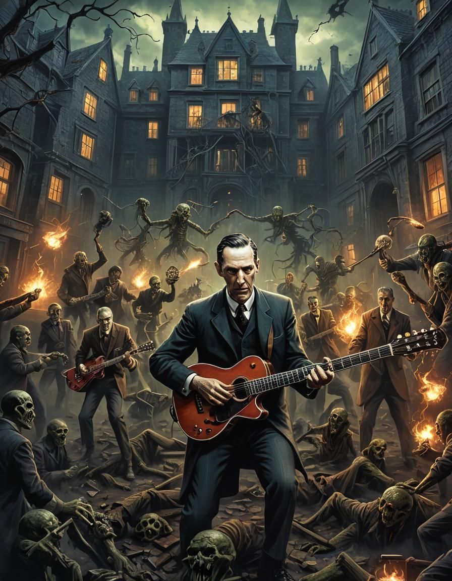 Ethereal H.P. Lovecraft Shreds Guitar in Surreal English Man...
