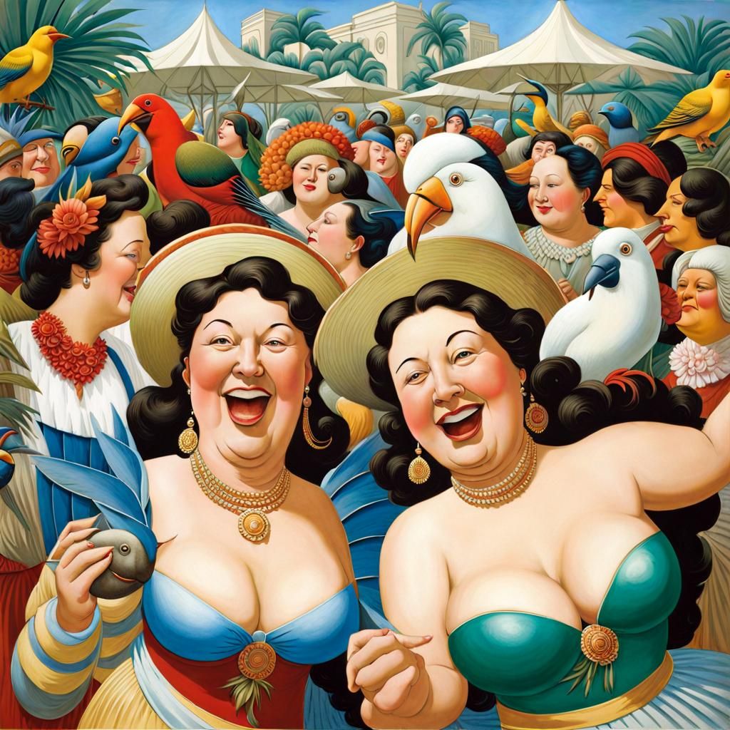 Festive Bird Dance: A Whimsical Celebration of Joy