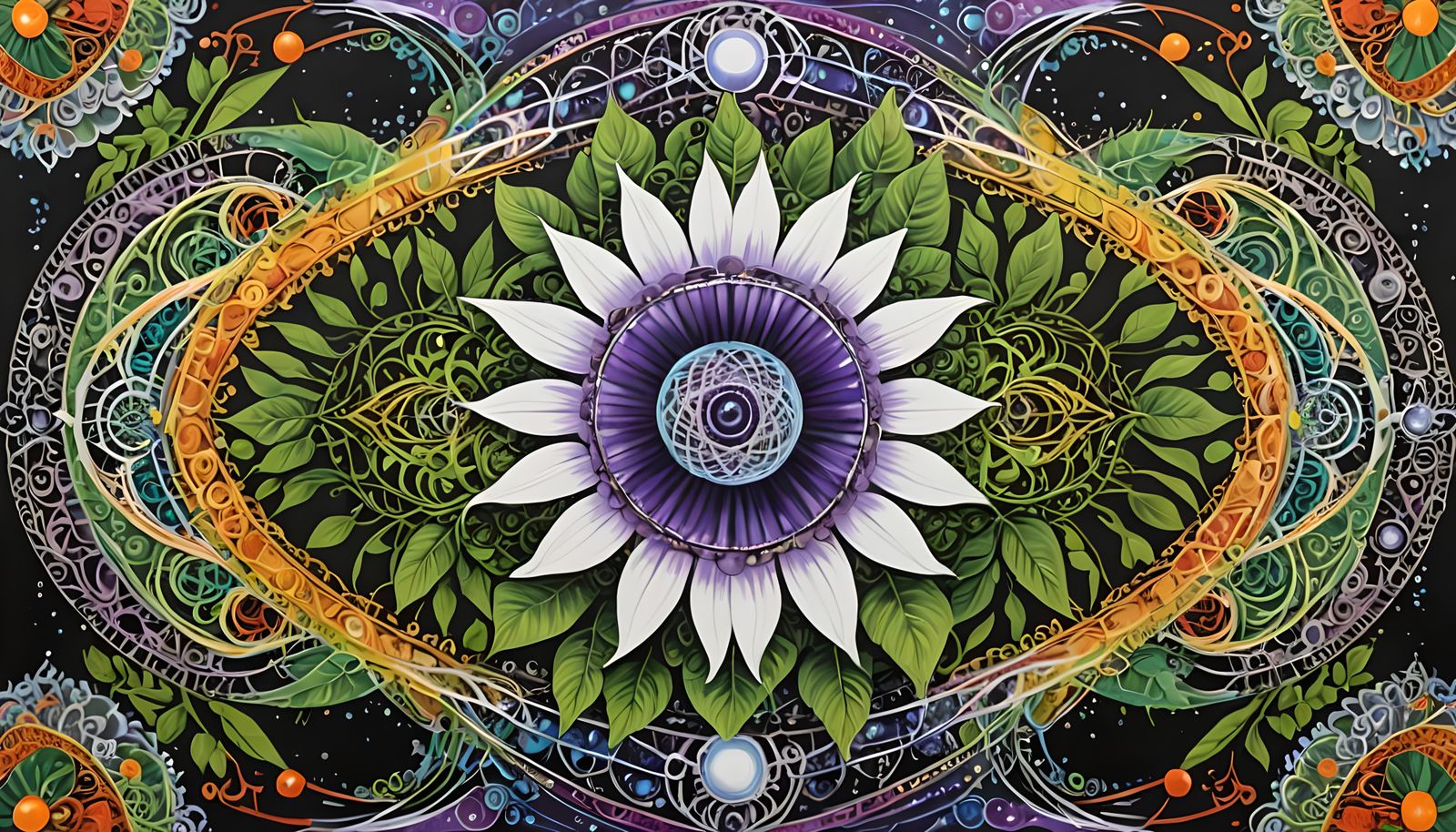 Healing Earth Chakras in Polychromatic Graffiti Art