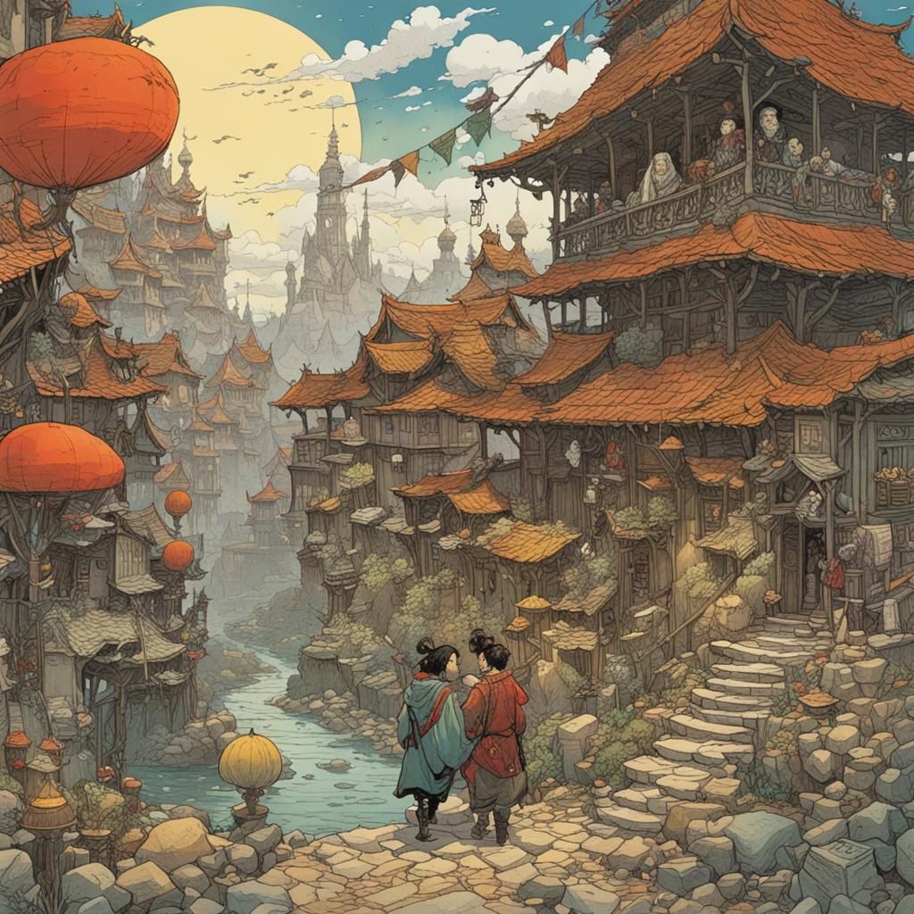 Vibrant Illustration Inspired by Fantasy Masters