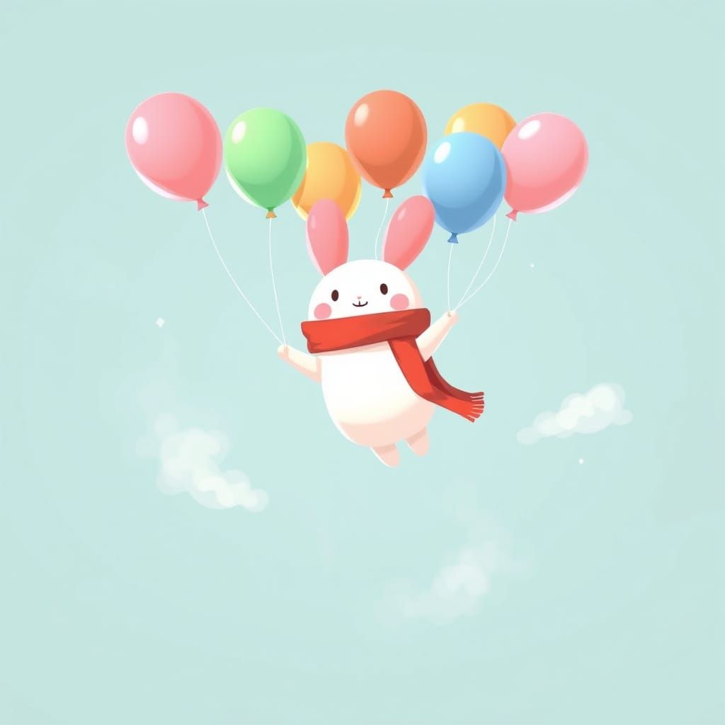 Cinnamoroll Floats to the Sky with Balloons