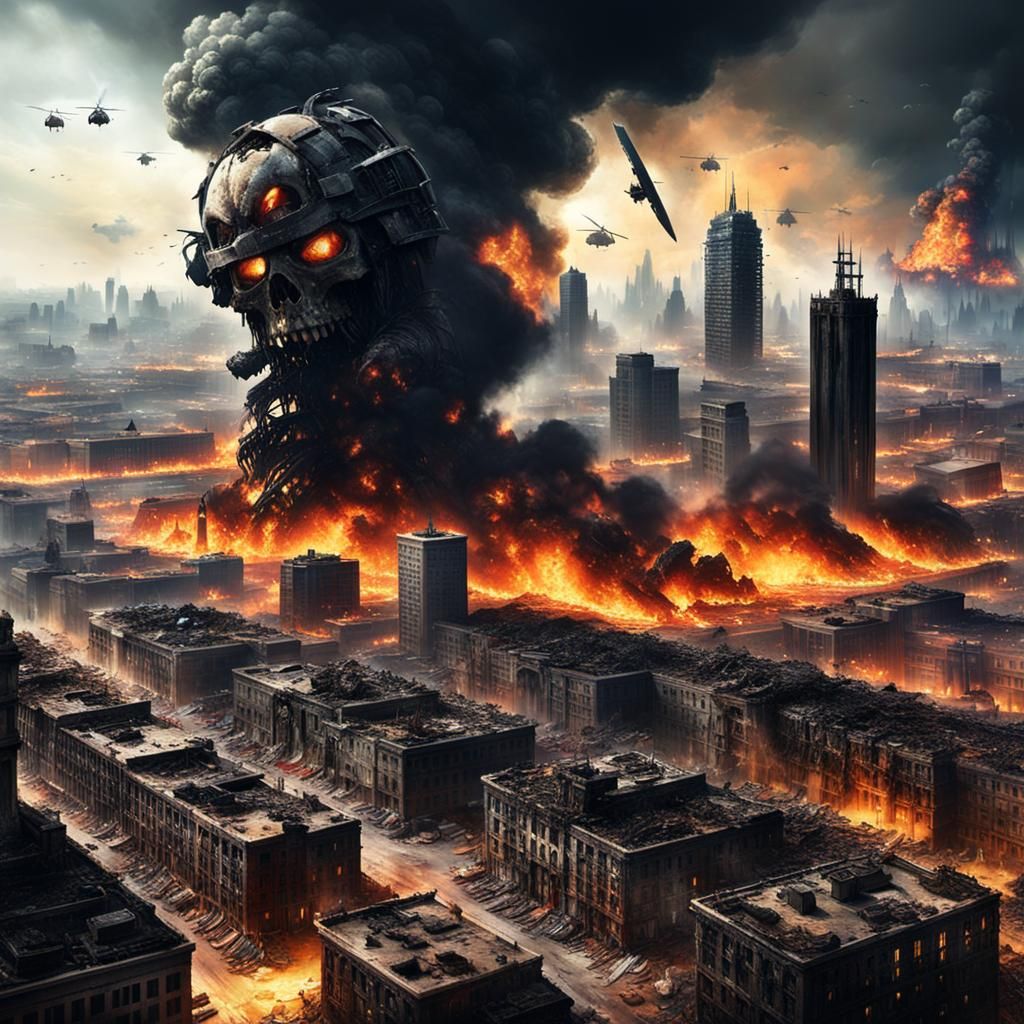 Apocalyptic Cityscape Aftermath in 8K Ultra HD