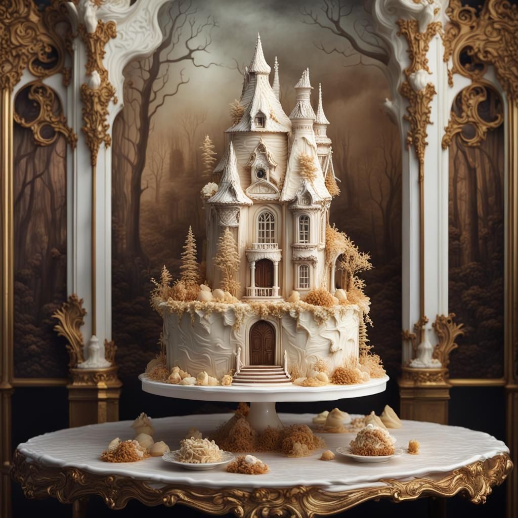 Haunted Forest Cake in Baroque Style