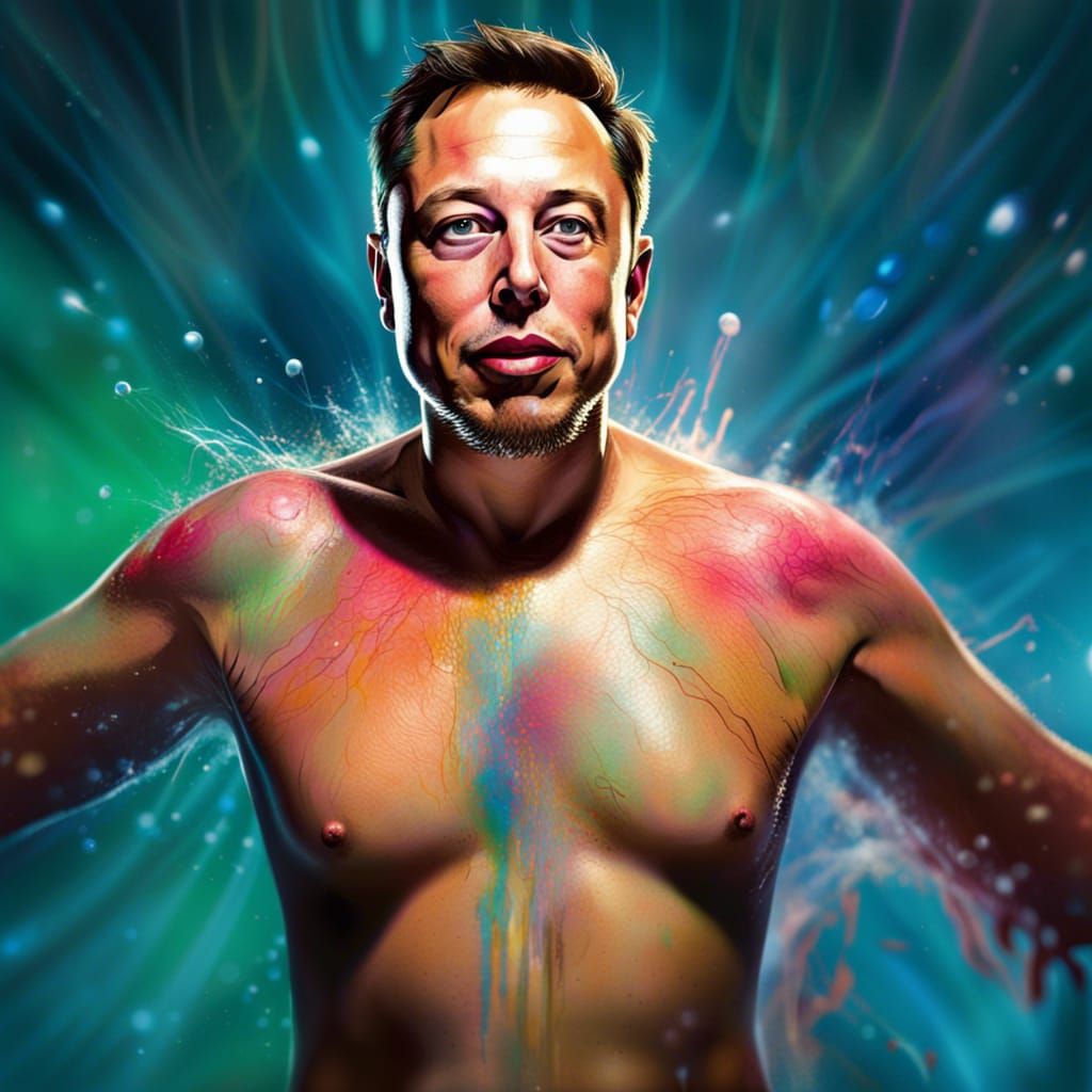 Hyperrealistic Portrait with Dramatic Lighting and Color