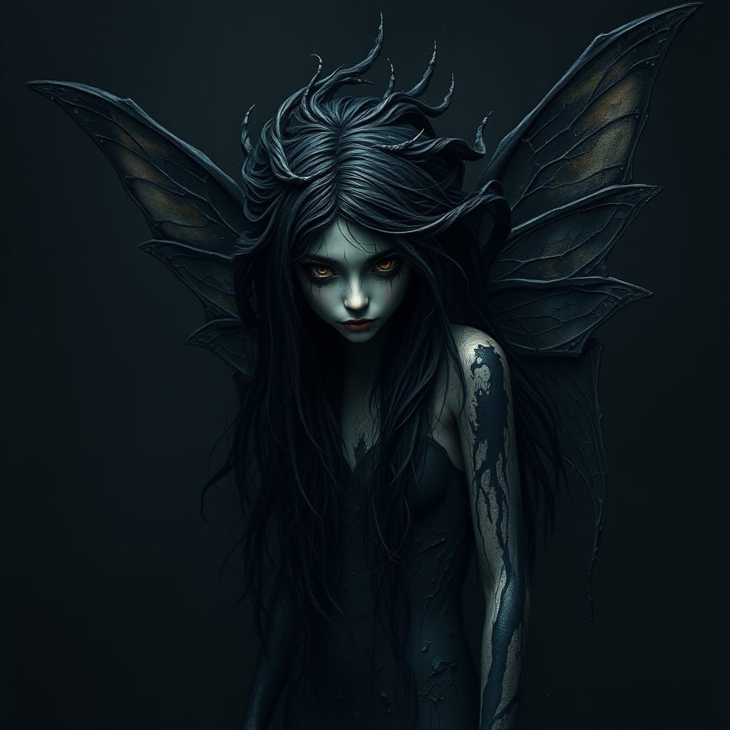 Dark Fairy in Muddy Elegance