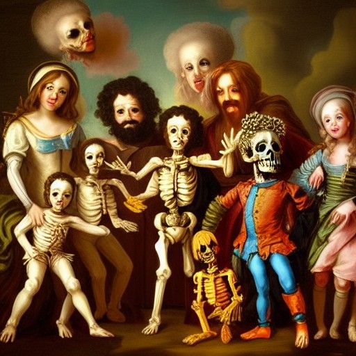 Baroque Monster Family Portrait