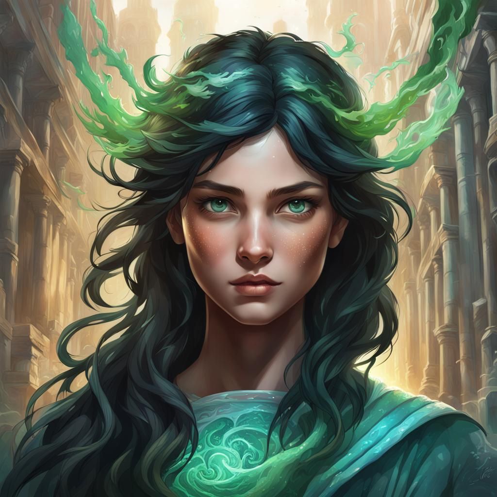 Poseidon's Daughter: Hyperdetailed Portrait in Unreal Engine...