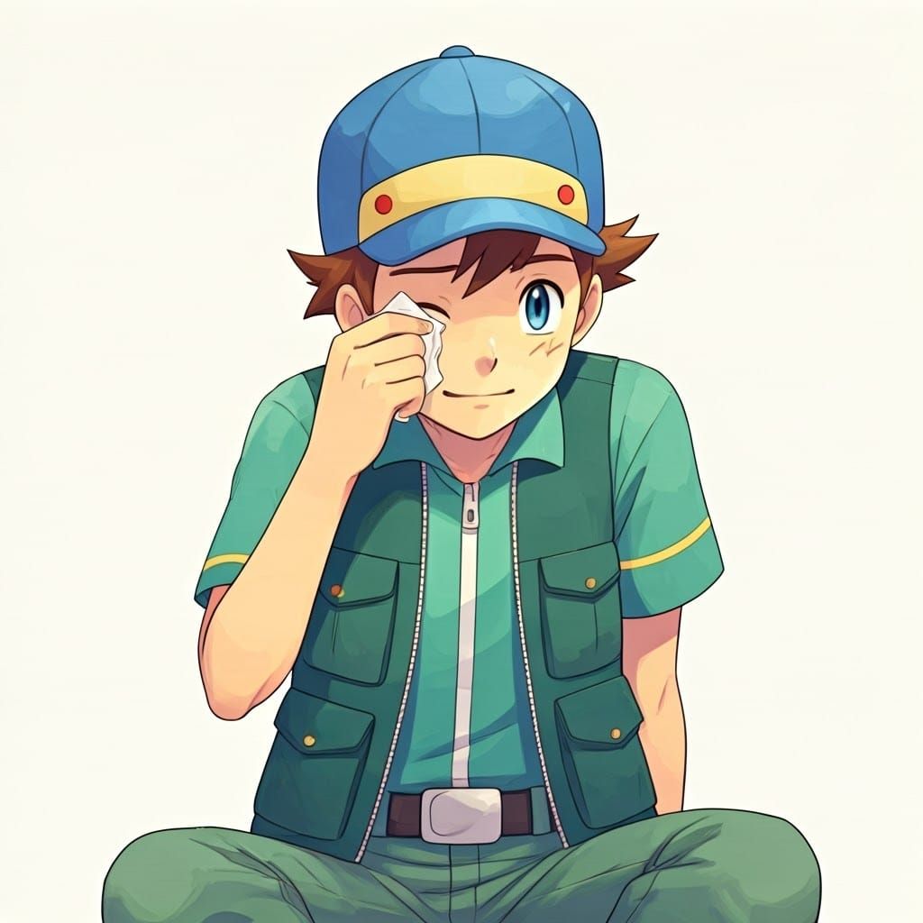 Youthful Pokémon Trainer Radiates Joy and Gratitude