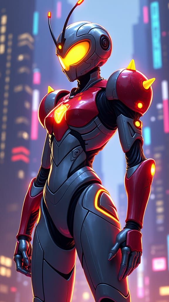 Samus and Ultraman Fusion in 16-bit Pixel Art