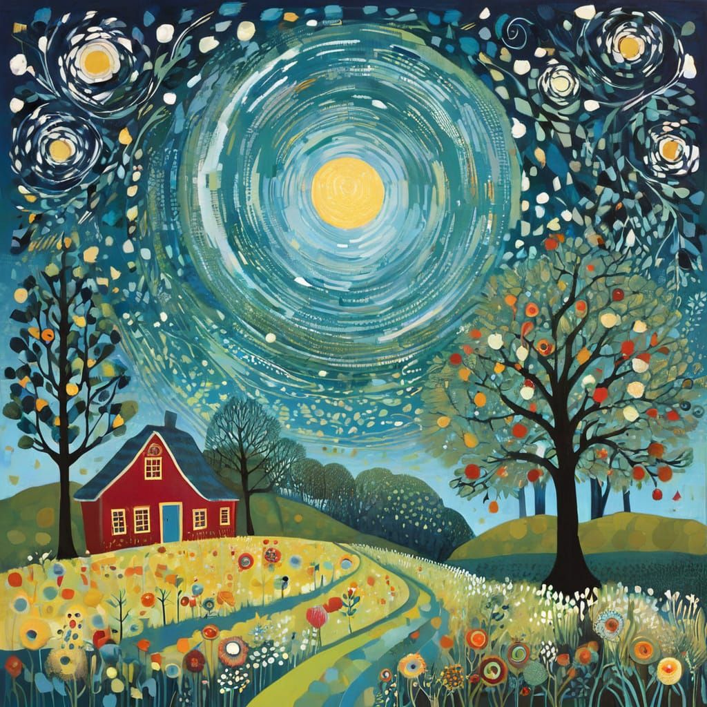 Abstract Portrait with Organic Elements