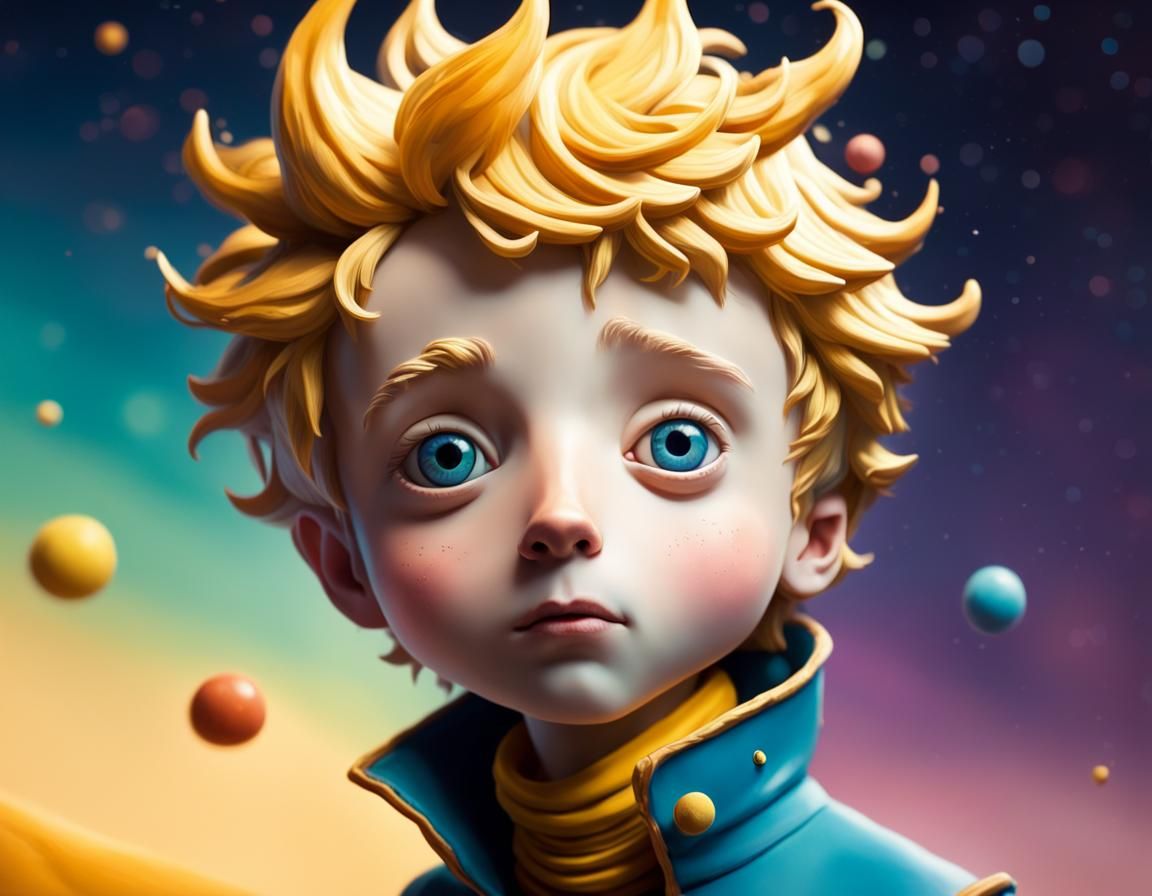 Le Petit Prince in the style of Tim Burton